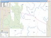Powder River, Mt Carrier Route Wall Map